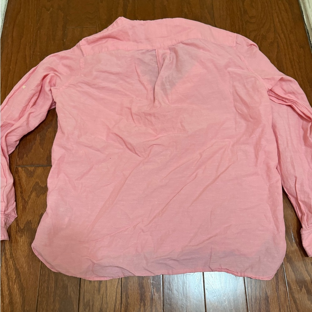 Gap pink long sleeve cotton popover shirt size small‎ - Picture 4 of 6